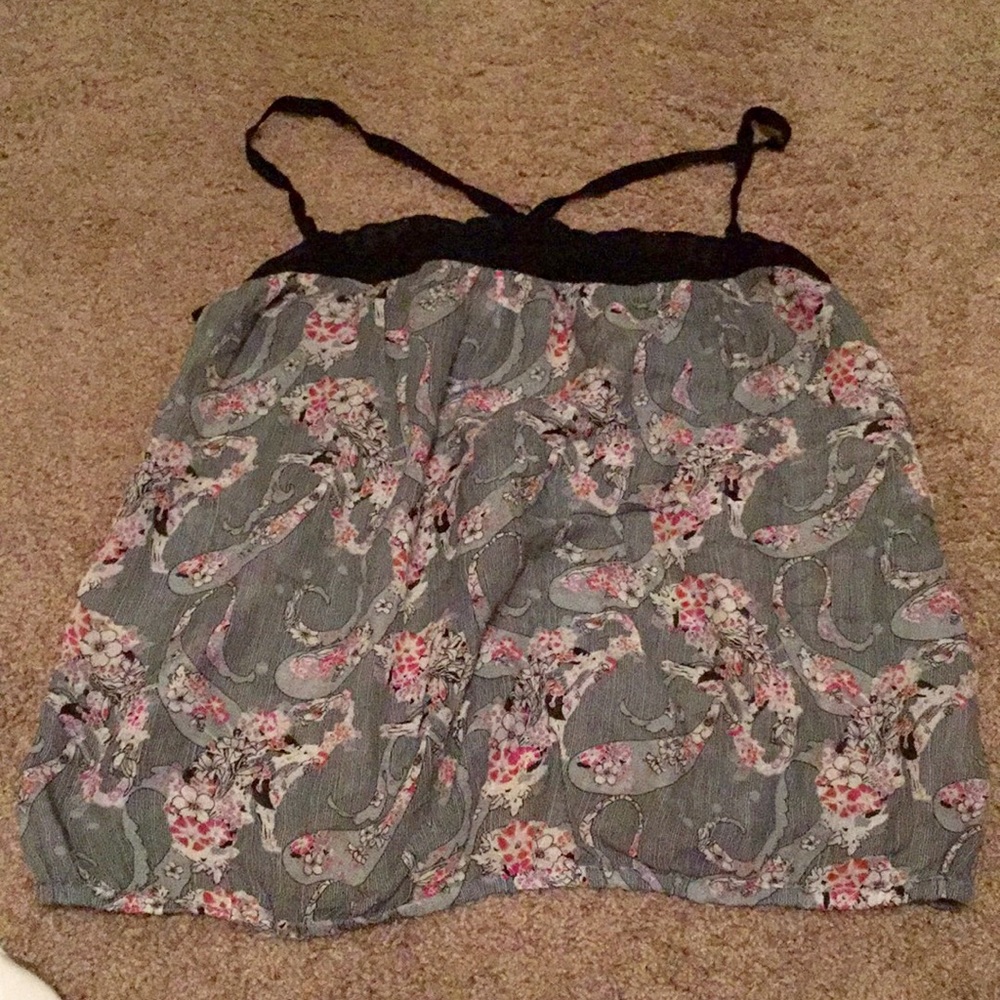 Free People print tank size XS